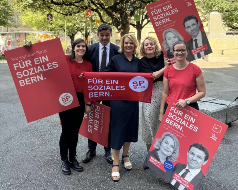 Die SP-Parteileitung und Gemeinderatskandidierenden beim Wahlkampfauftakt!