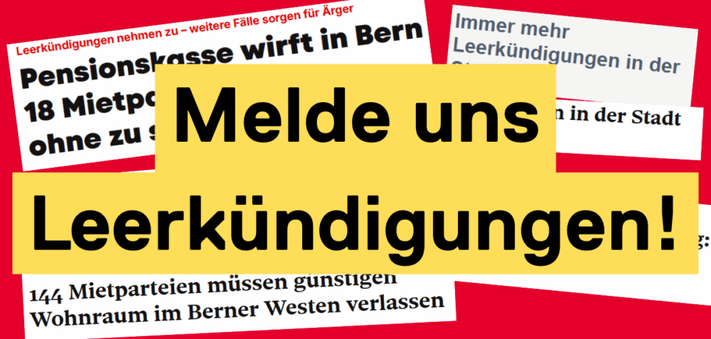 Melde uns Leerkündigungen - gemeinsam für bezahlbare Mieten!